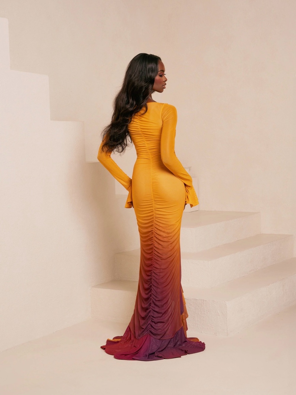 OFUURE SOL HI-LOW RUFFLE DRESS - Picture 12 of 16